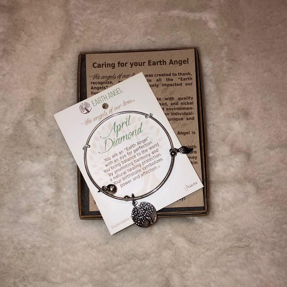 April diamond earth angel bracelet